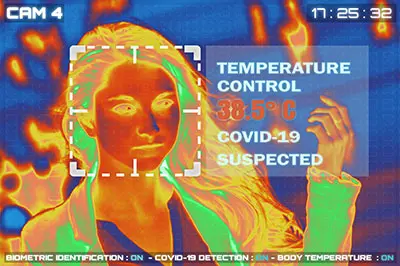 Système de contrôle de la température des individus COVID-19